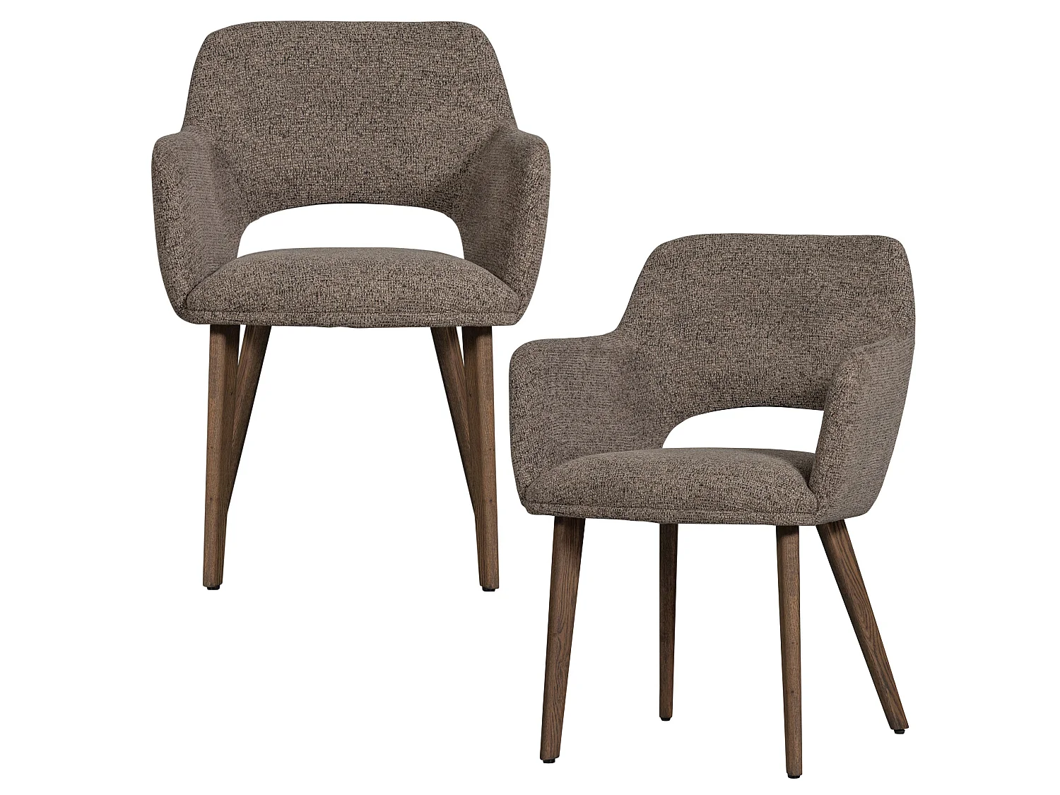 Lot de 2 chaises de table en polyester MURAT