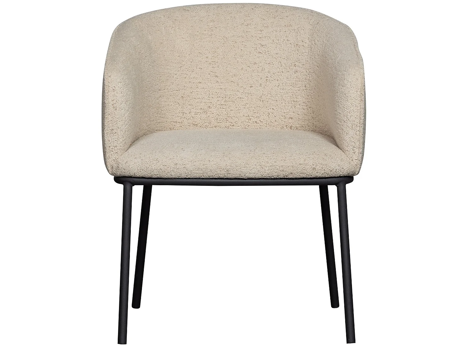 Lot de 6 fauteuils de table en bouclé LEON