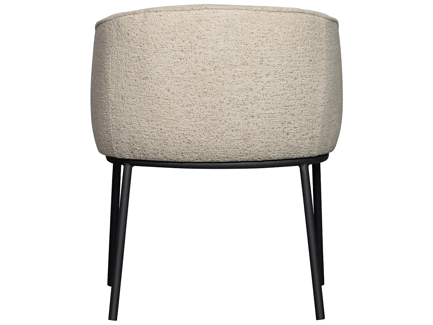 Lot de 6 fauteuils de table en bouclé LEON