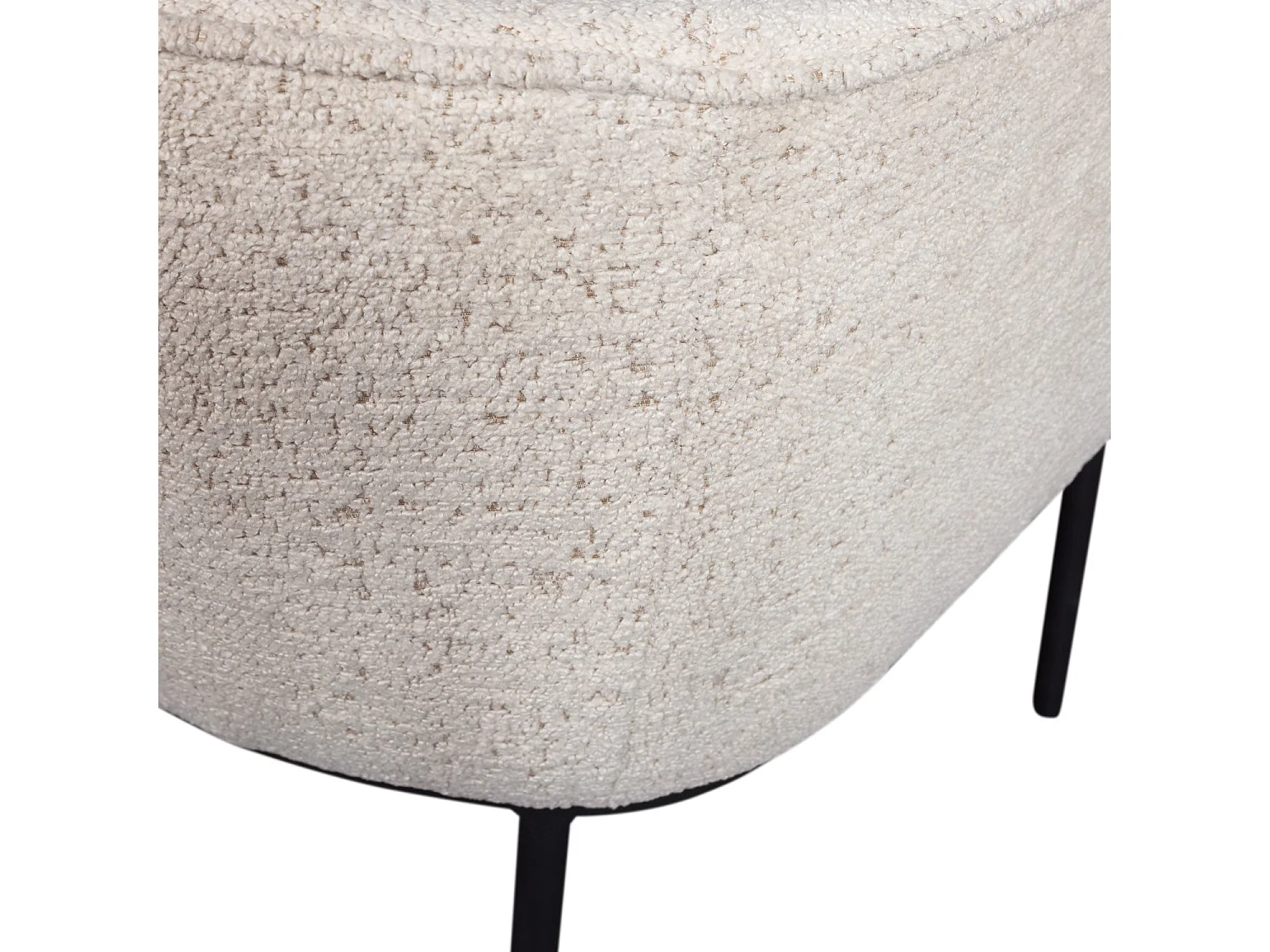 Lot de 6 fauteuils de table en bouclé LEON
