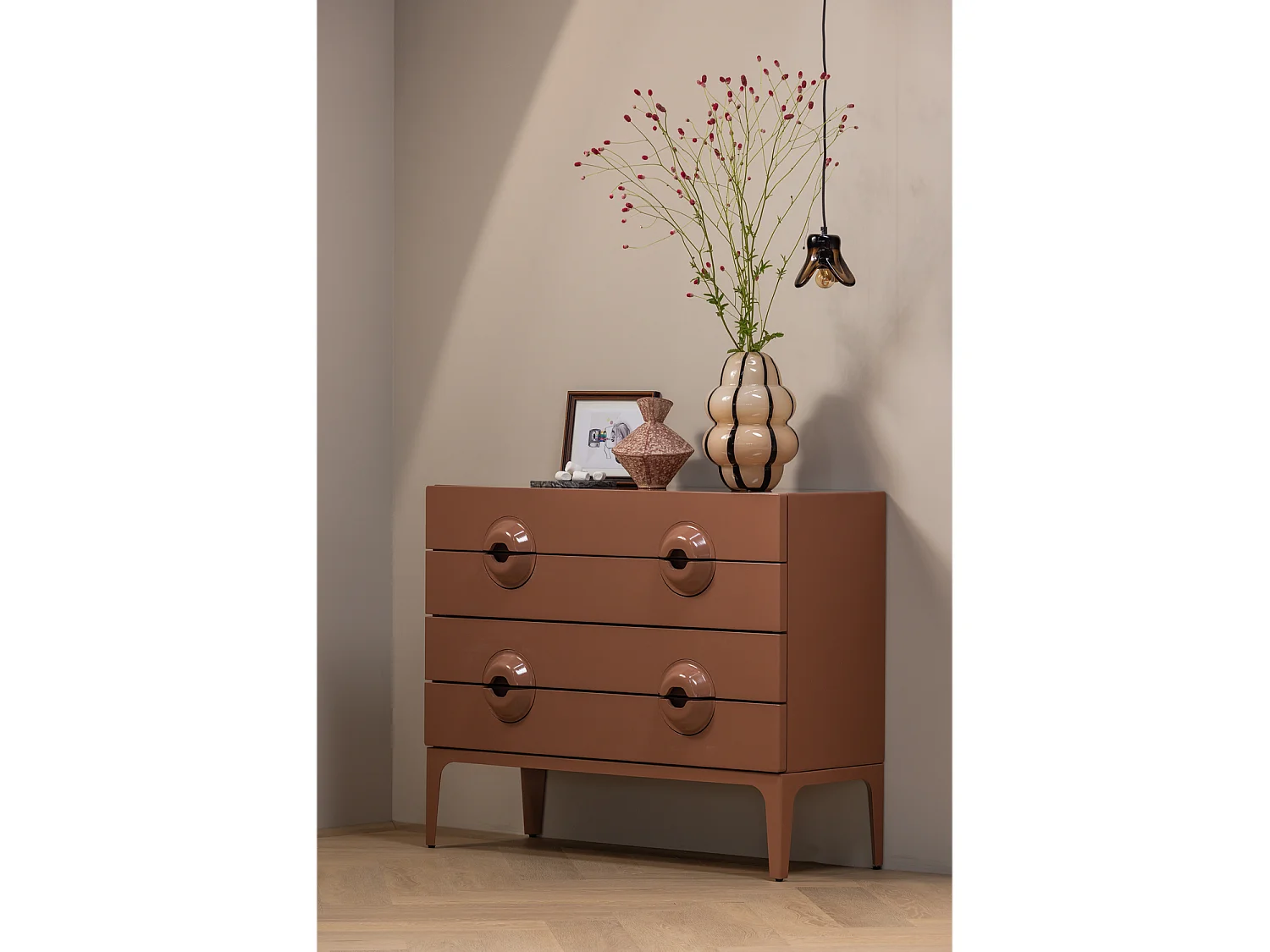 Commode 3 tiroirs en bois d'eucalyptus MERGE