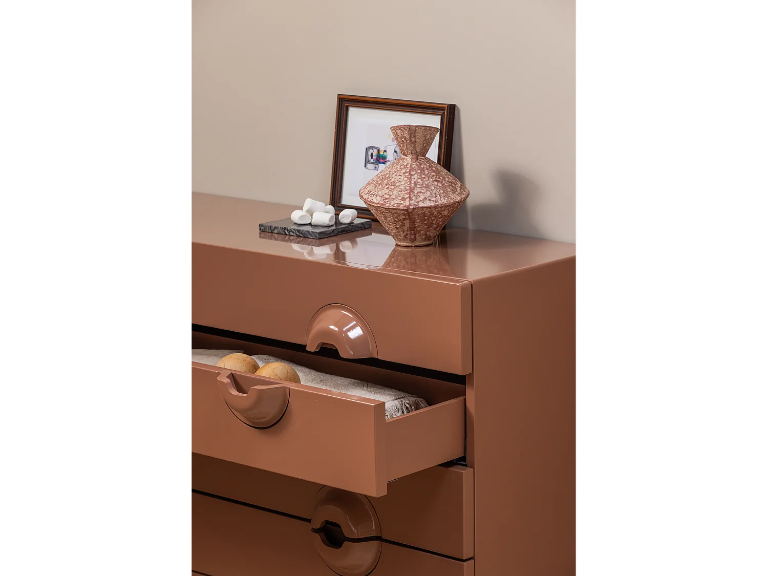 Commode 3 tiroirs en bois d'eucalyptus MERGE