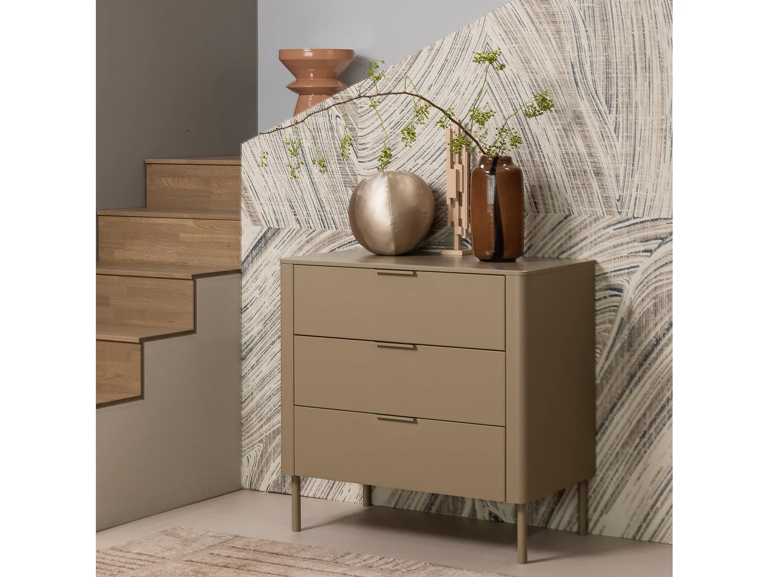 Commode 3 tiroirs en pin GUNNAR