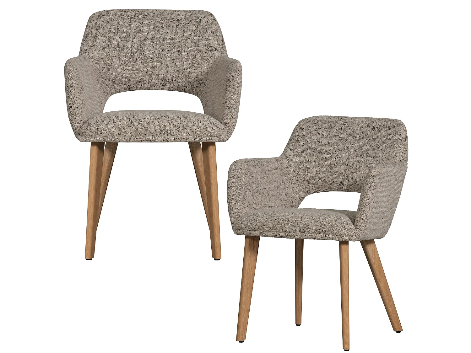 Lot de 2 chaises de table en polyester MURAT