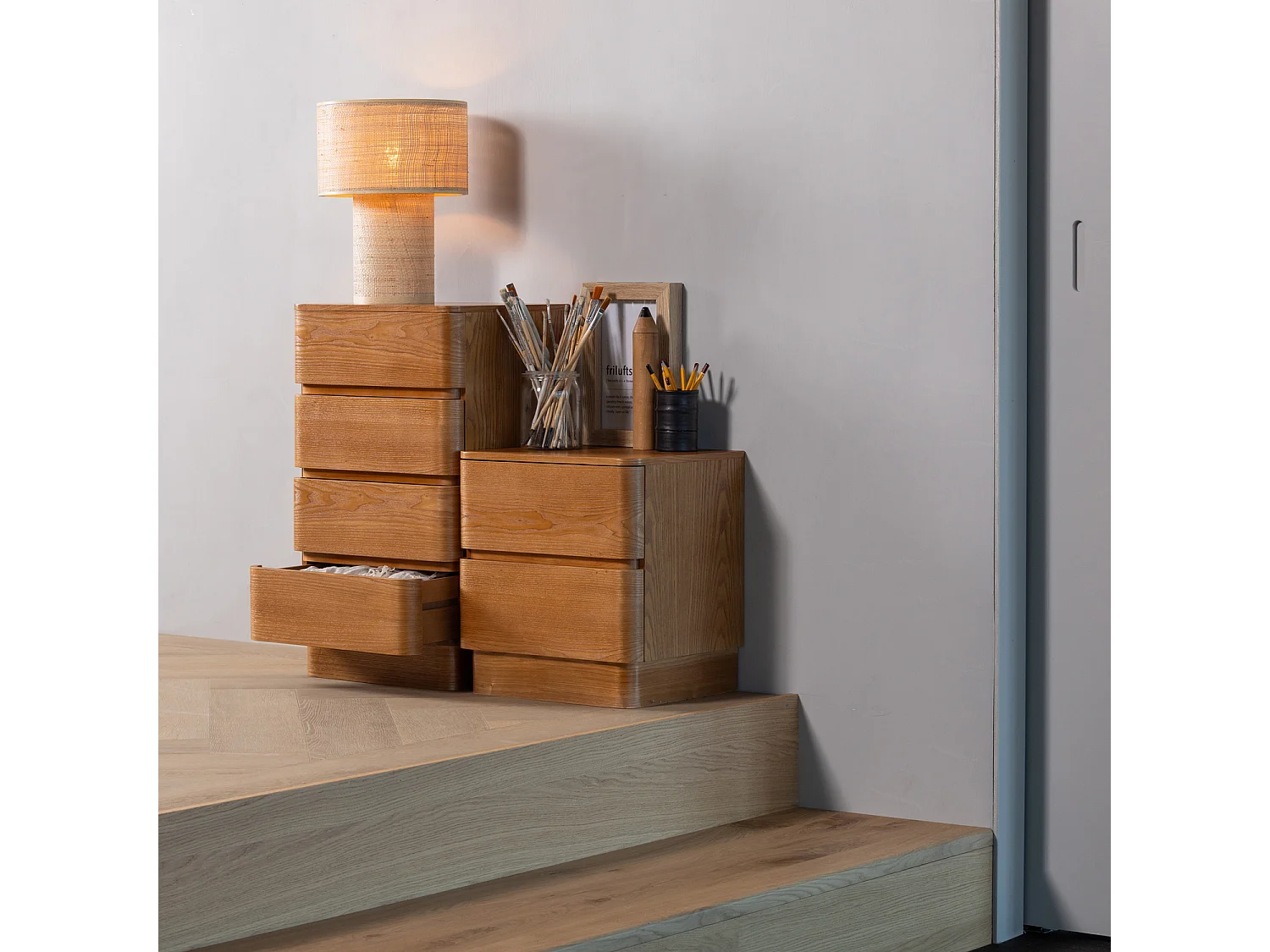 Commode 2 tiroirs en mdf FEJO