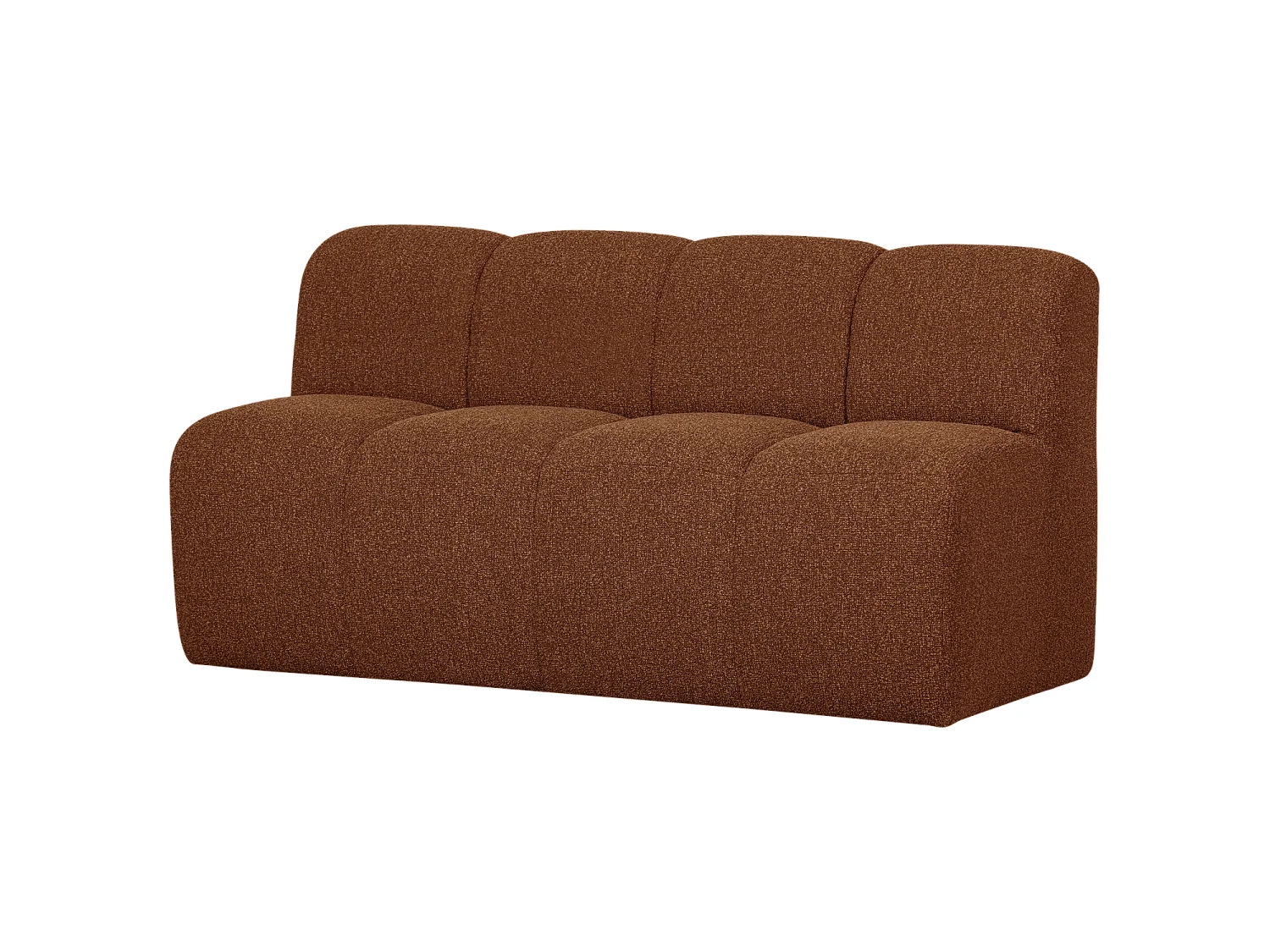 Banc de salle a manger avec dossier en bouclé L164 MOJO