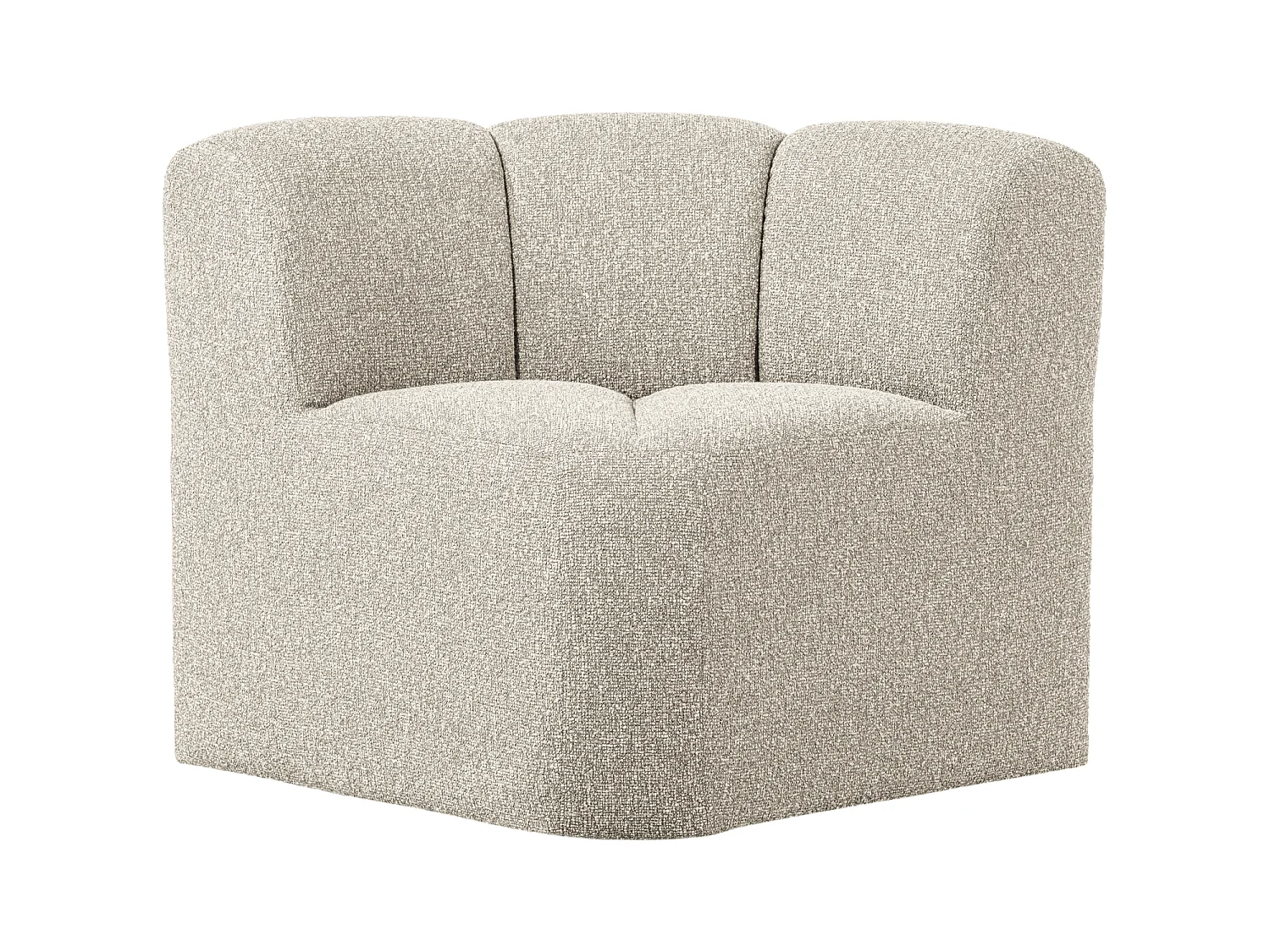 Banc de salle a manger d'angle avec dossier en bouclé MOJO