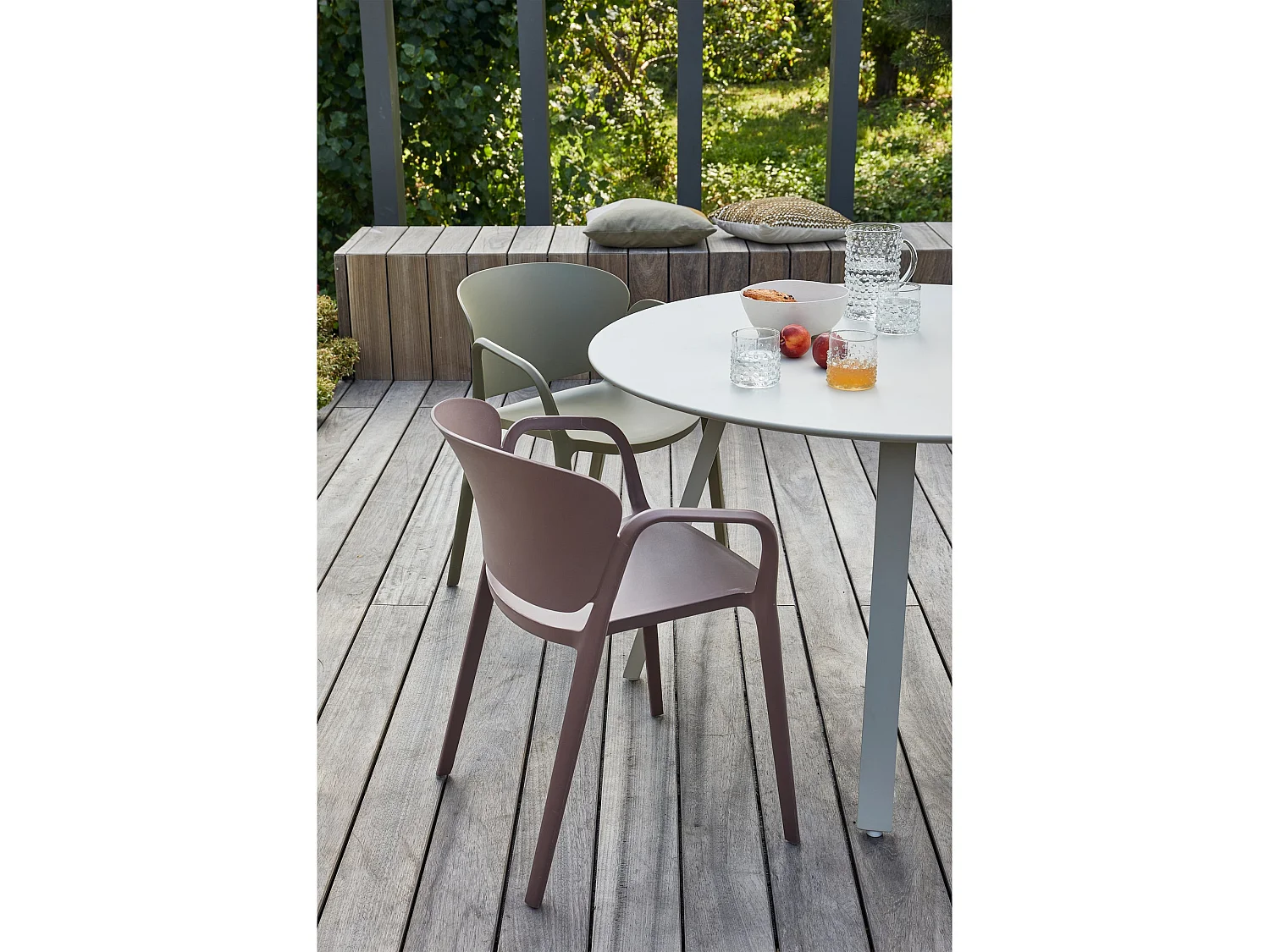 Lot de 2 chaises de jardin en polypropylène BENT