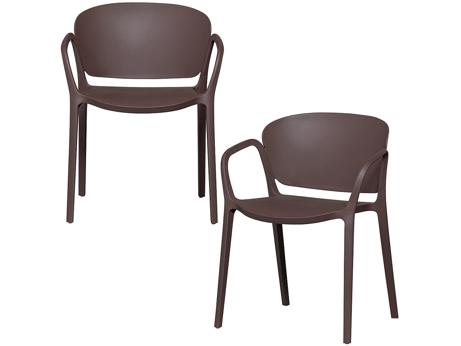 Lot de 2 chaises de jardin en polypropylène BENT