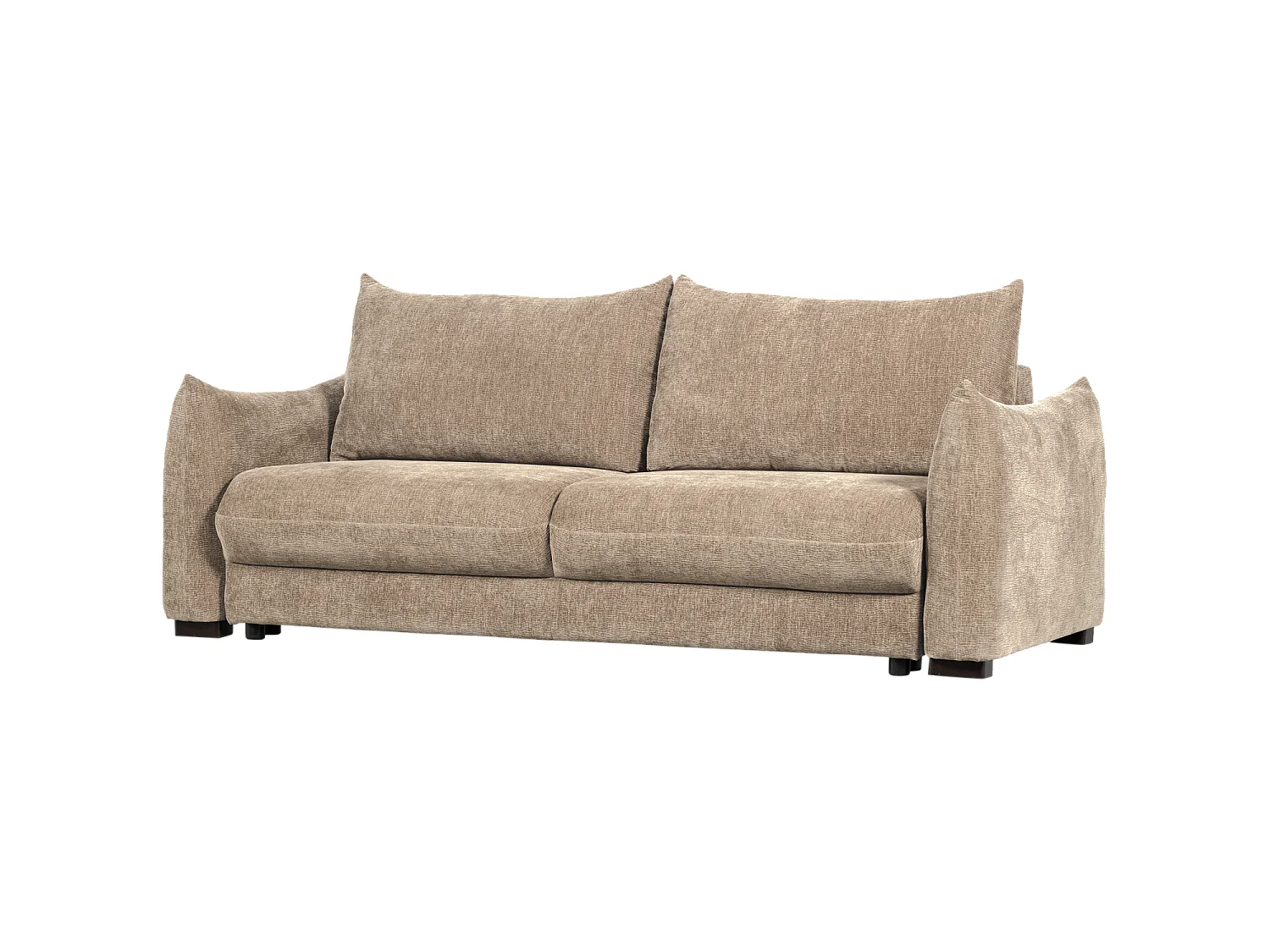 Canapé clic-clac 3 places en tissu chenille JONNE