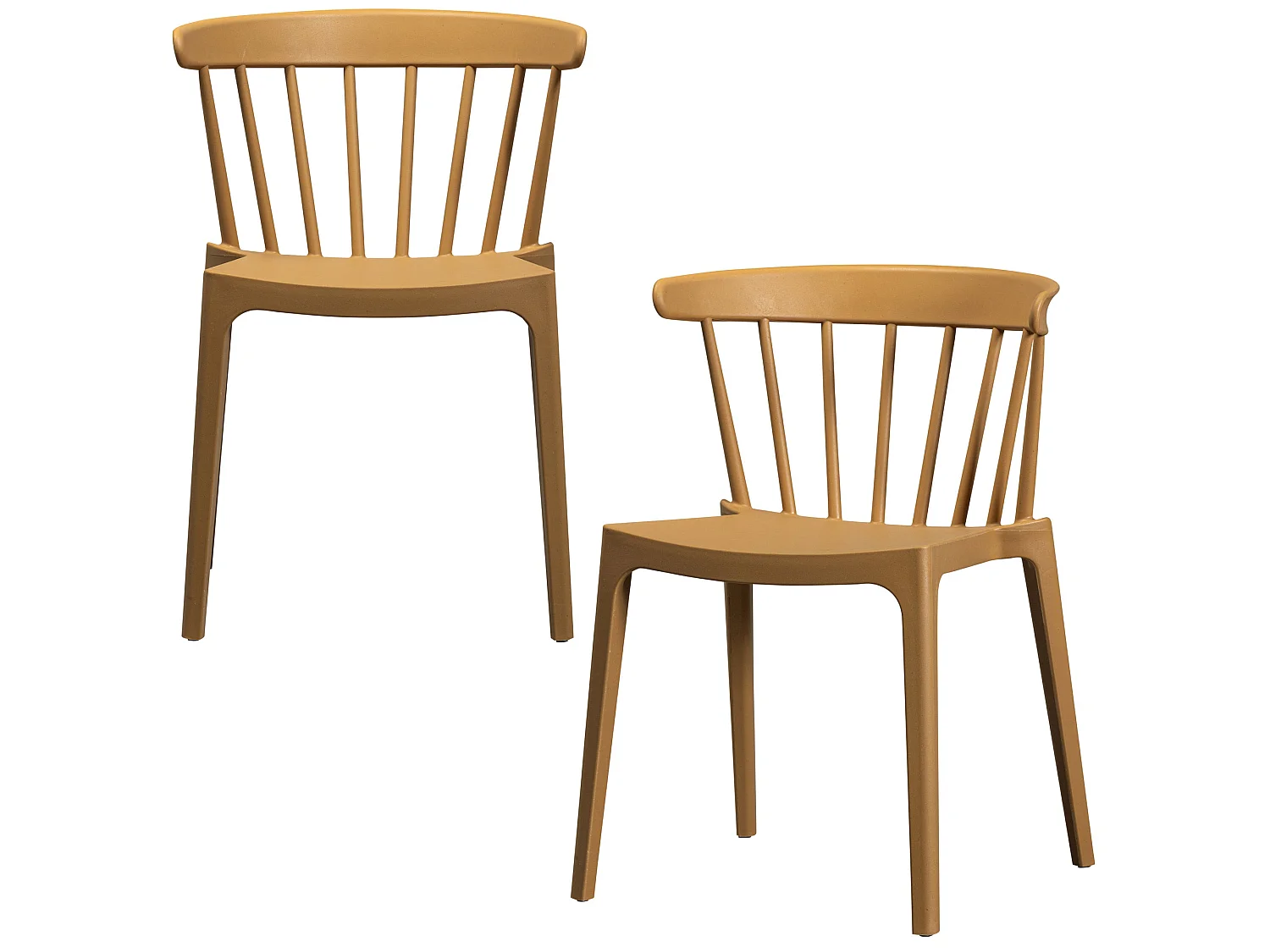 Lot de 2 chaises de jardin en fibre de bambou BLISS