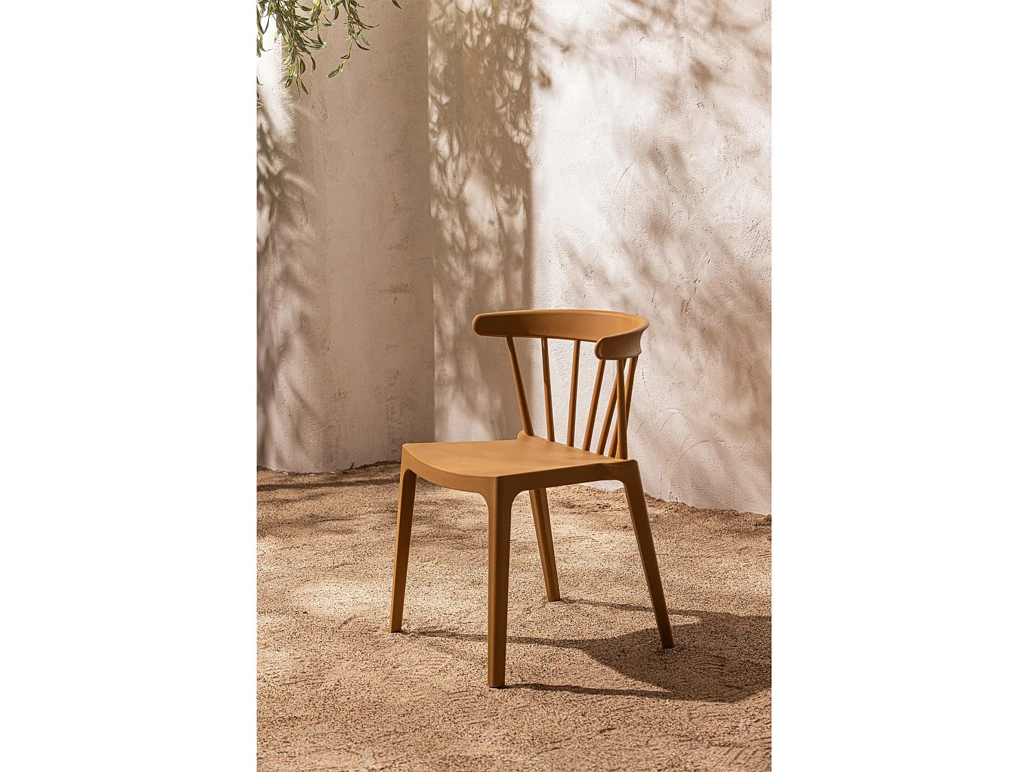 Lot de 2 chaises de jardin en fibre de bambou BLISS