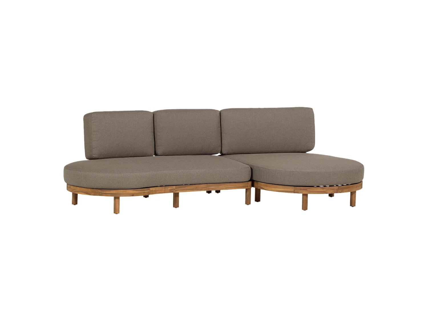 Salon de jardin d'angle droit en bois d’acacia ZINTO