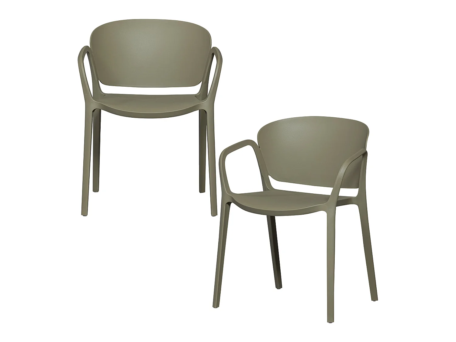 Lot de 2 chaises de jardin en polypropylène BENT