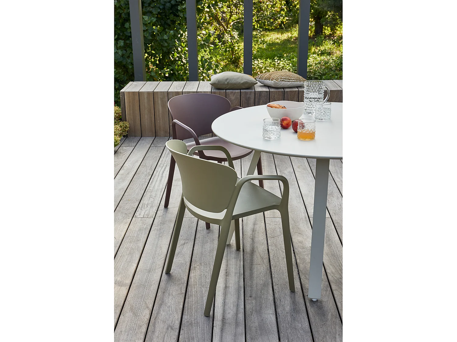Lot de 2 chaises de jardin en polypropylène BENT