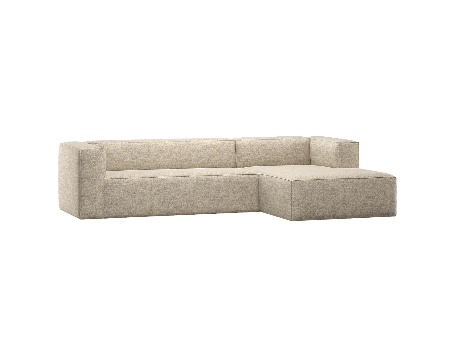 Canapé d'angle droite en tissu mélangé NOVI