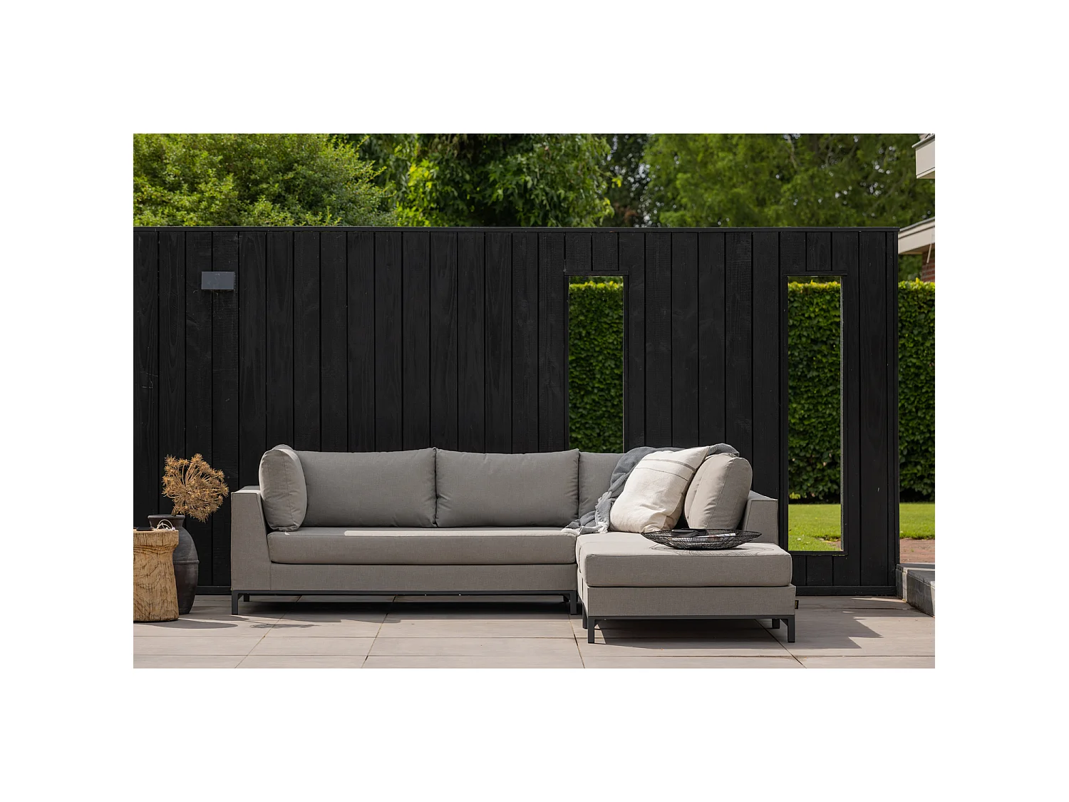 Salon de jardin d'angle droit en aluminium SICILIE