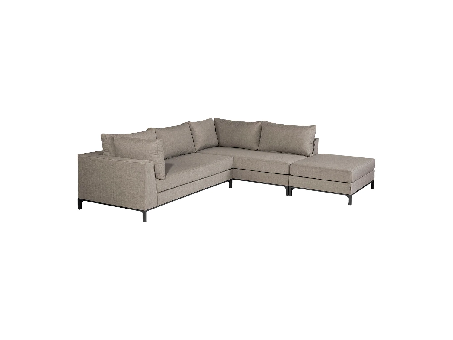 Salon de jardin d'angle droit en aluminium SICILIE