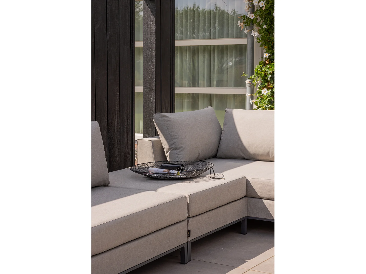 Salon de jardin d'angle droit en aluminium SICILIE