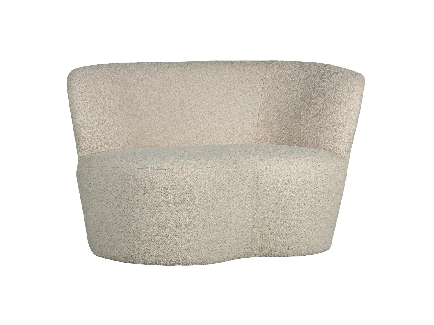 Canapé d'angle droit bouclé STONE