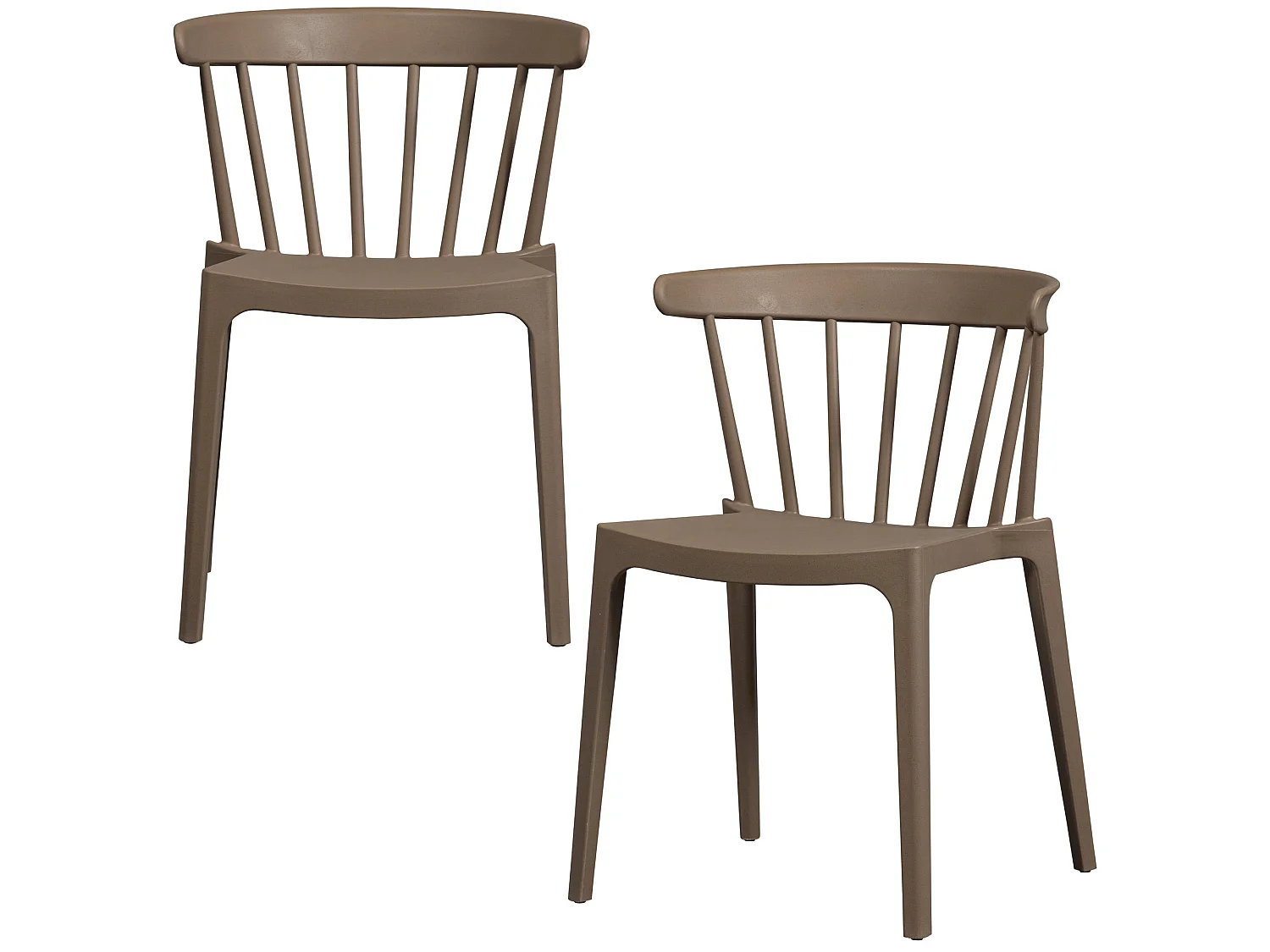 Lot de 2 chaises de jardin en fibre de bambou BORU