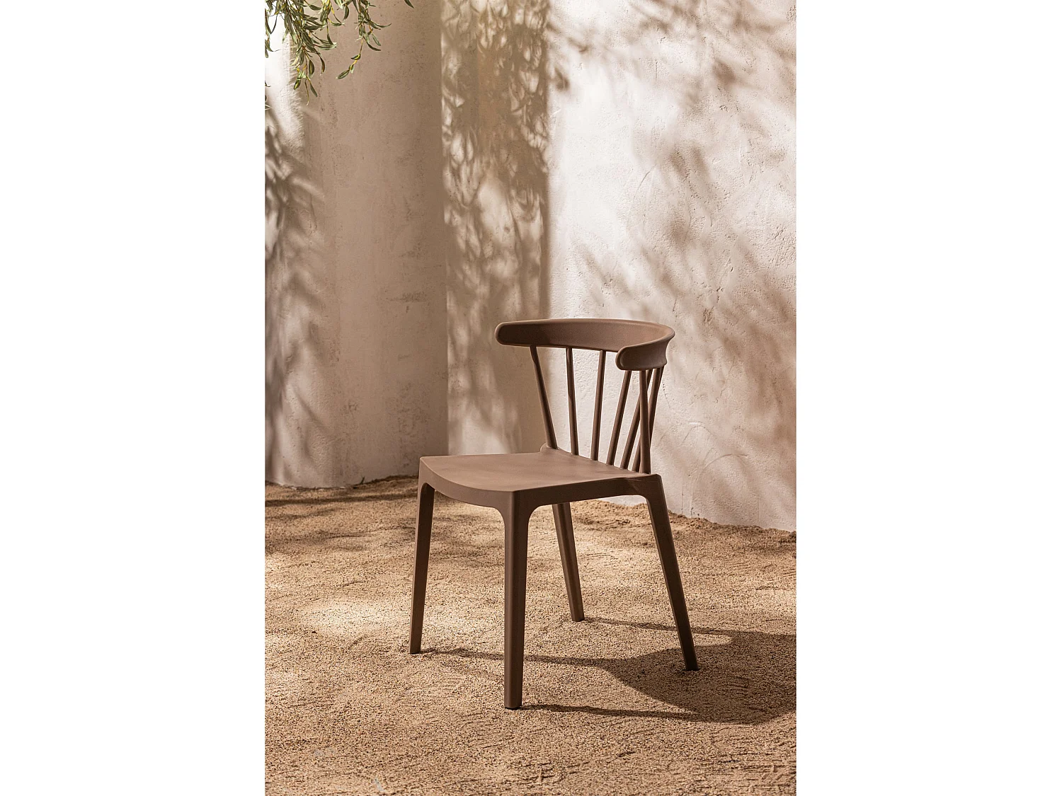Lot de 2 chaises de jardin en fibre de bambou BORU