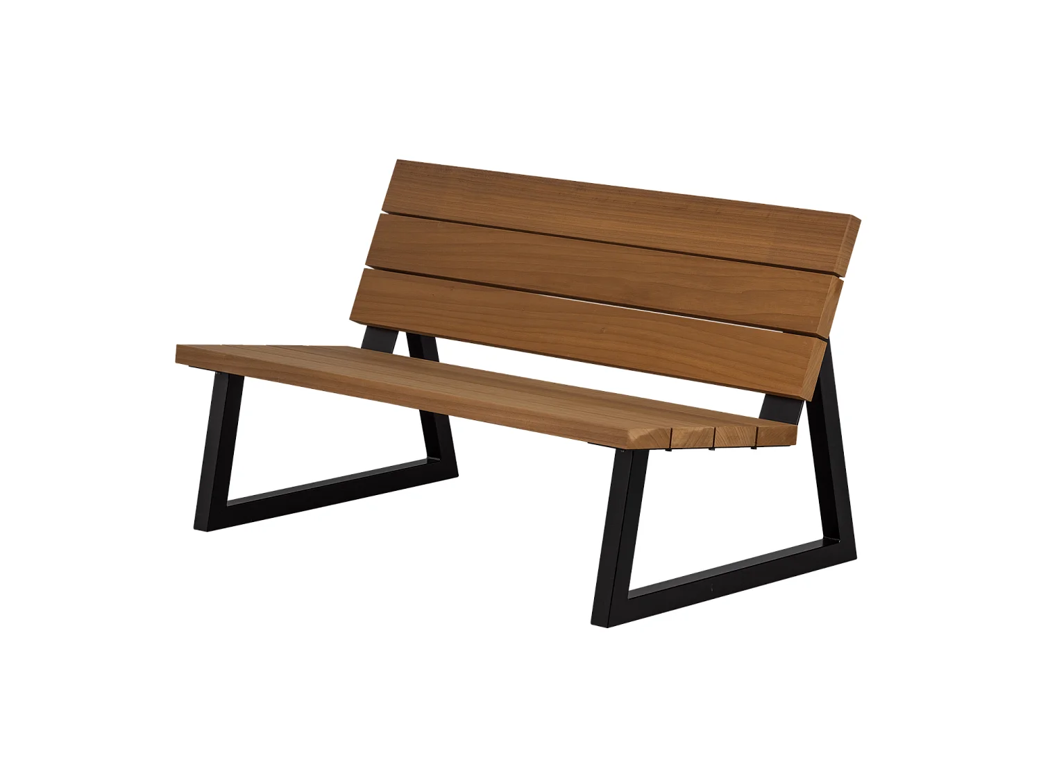 Banc de jardin en bois et métal BANCO