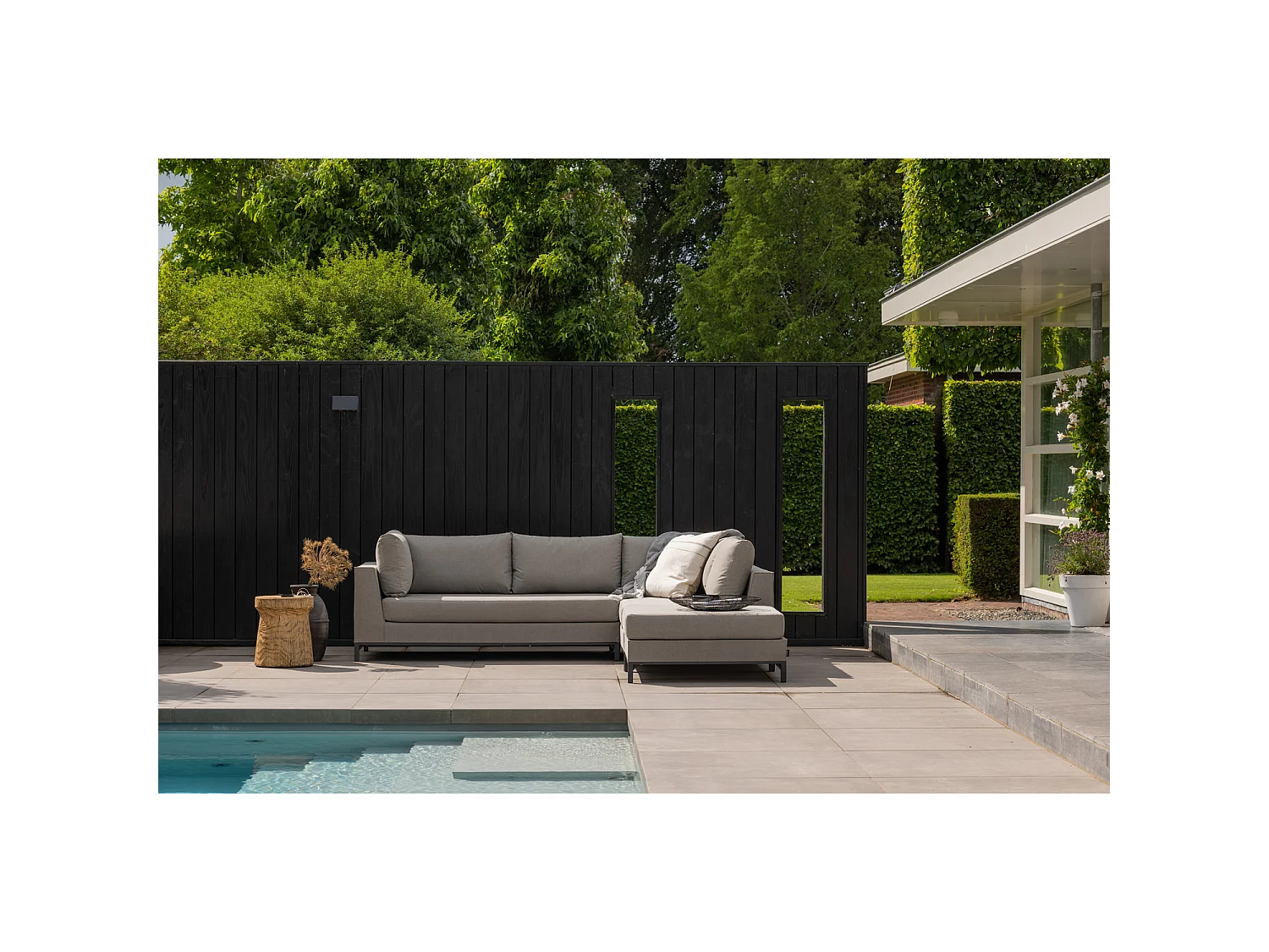 Salon de jardin d'angle gauche en aluminium SICILIE