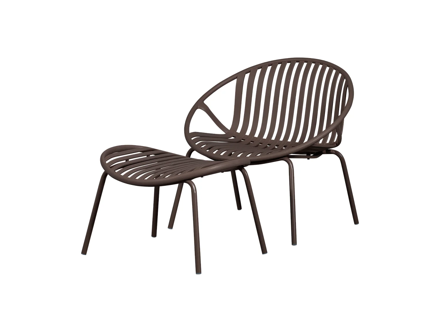 Fauteuil de jardin avec hocker BRUCE