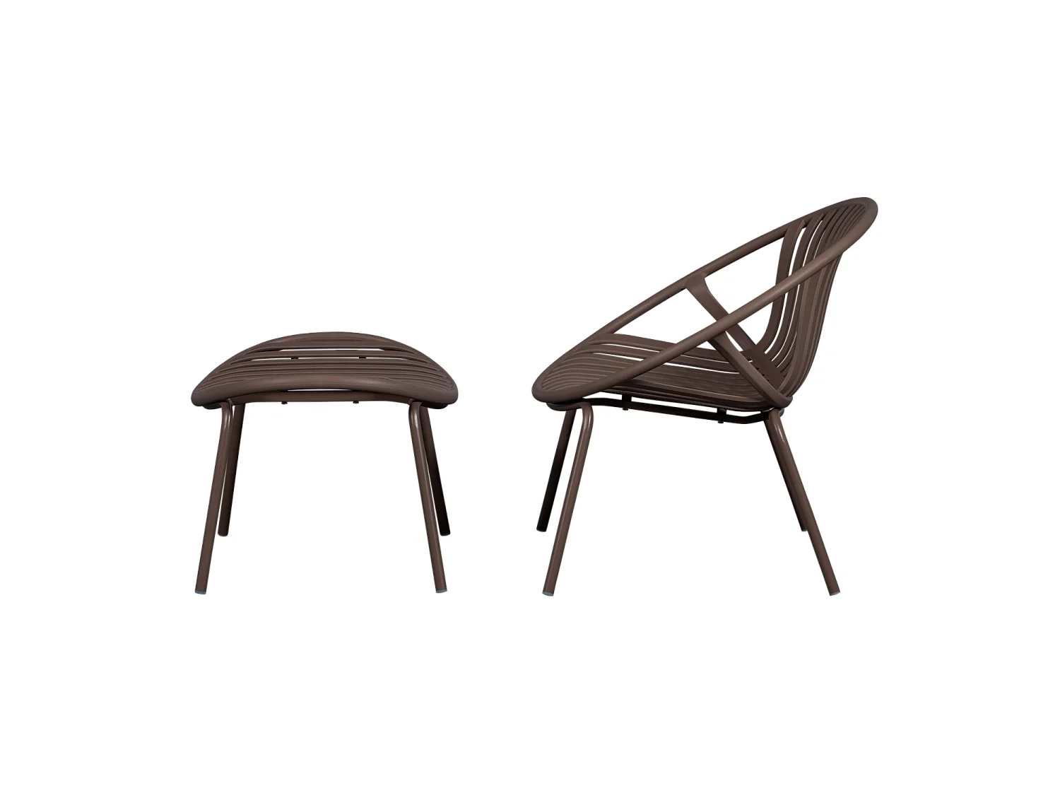 Fauteuil de jardin avec hocker BRUCE
