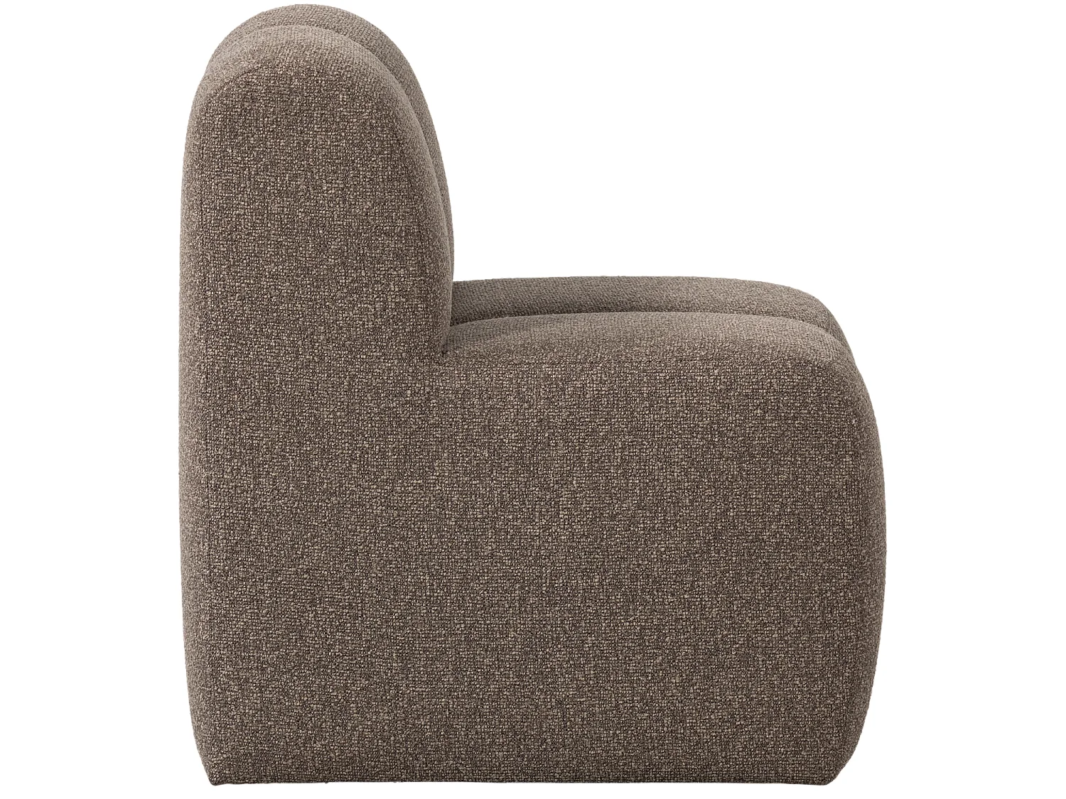Banc de salle a manger avec dossier en bouclé L84 MOJO