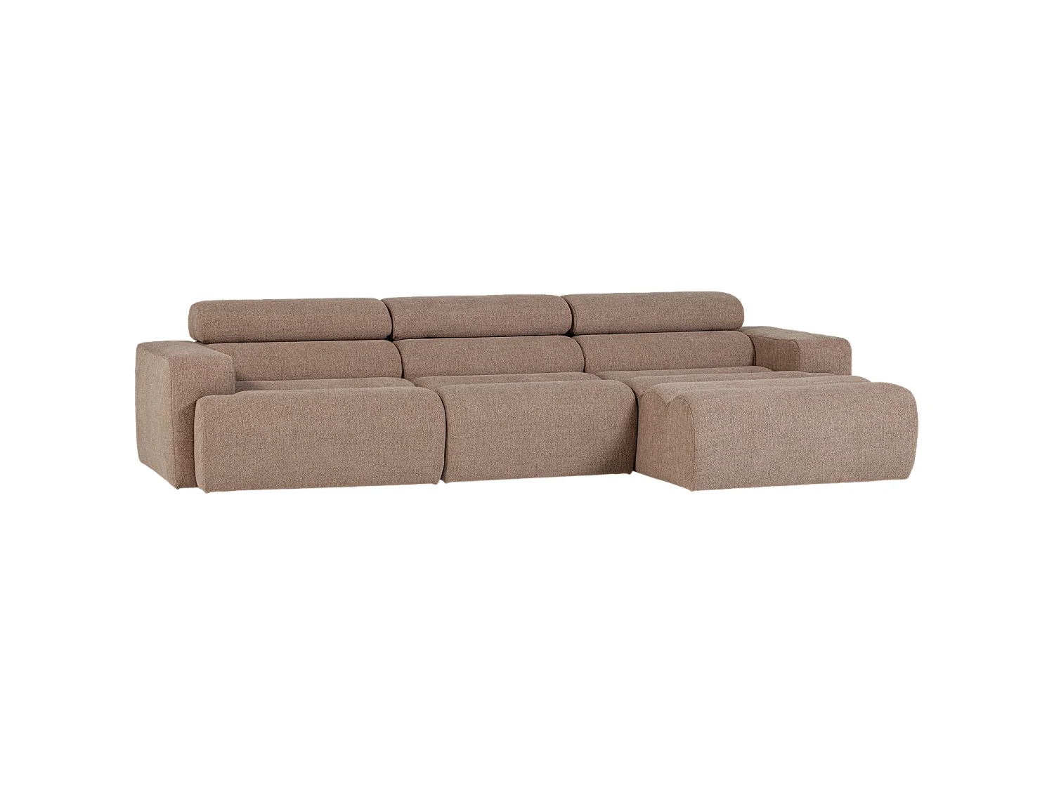 Canapé d'angle droite en tissu NOVI