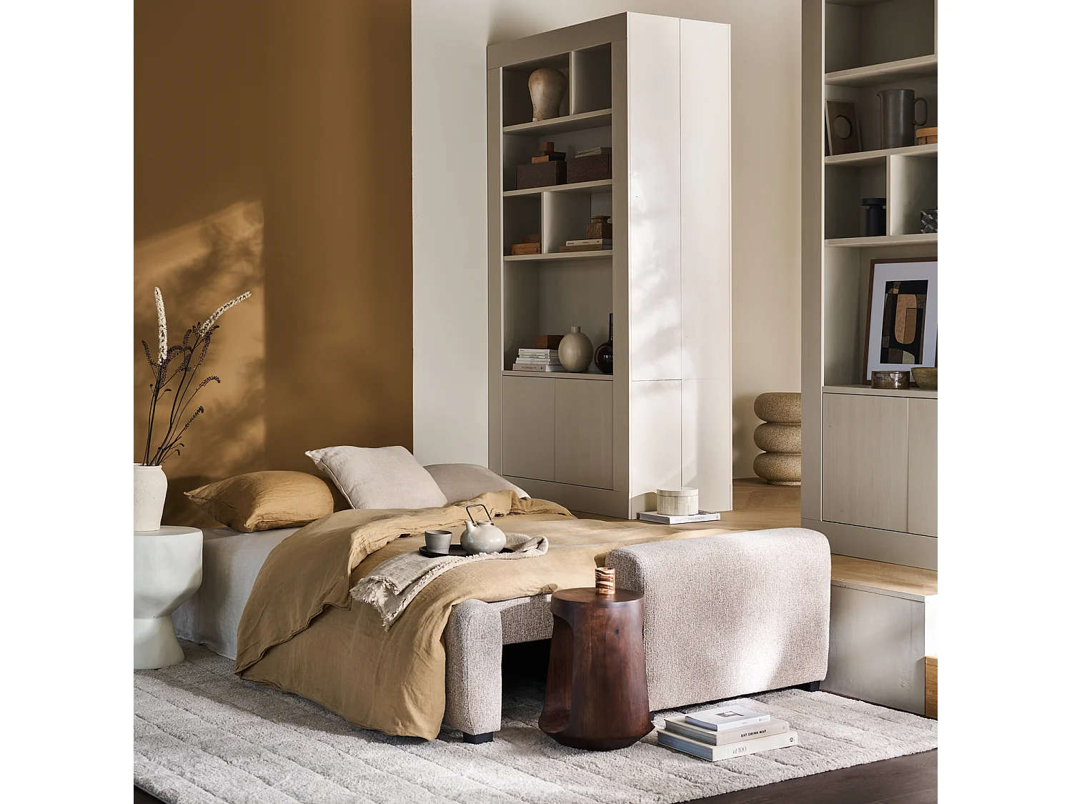 Canapé clic-clac 3 places en tissu NIGHT & DAY