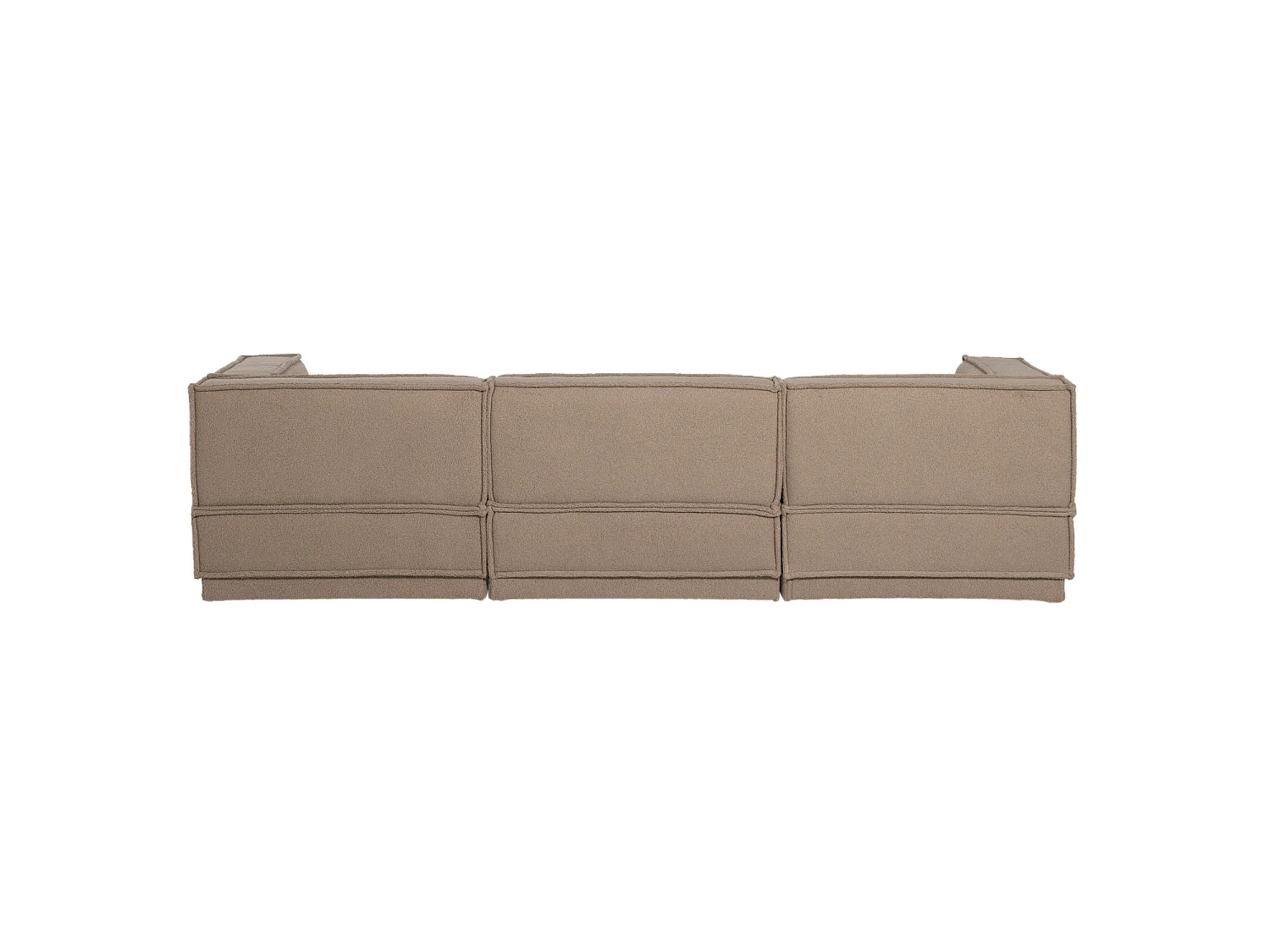 Canapé d'angle gauche en tissu teddy MANU