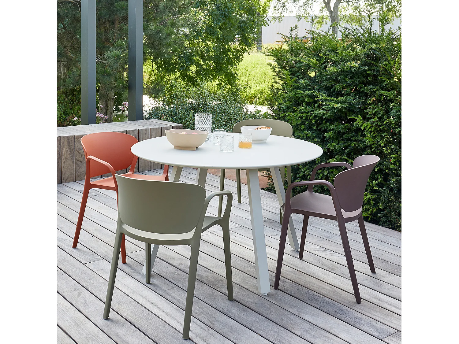 Table de jardin en aluminium 4 personnes AUKE