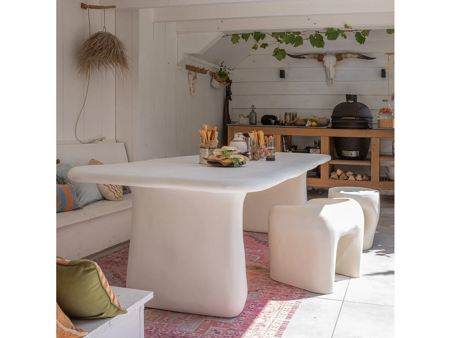 Table de jardin en polymere renforce de fibres LOGGIA
