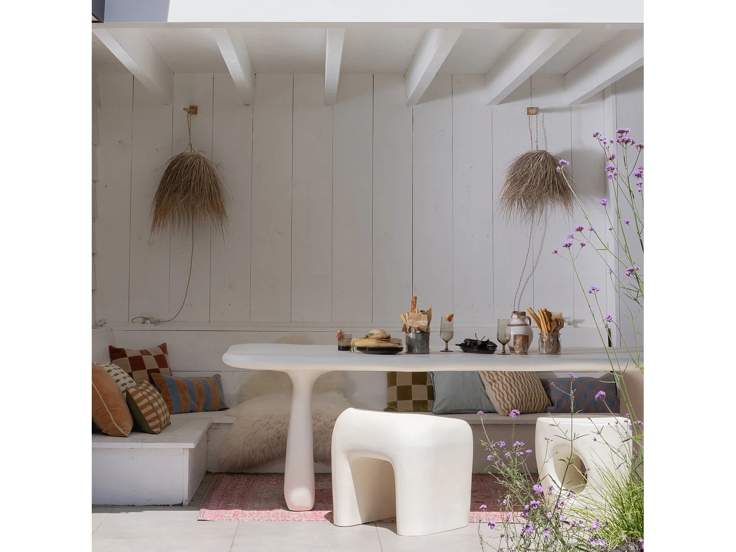 Table de jardin en polymere renforce de fibres LOGGIA