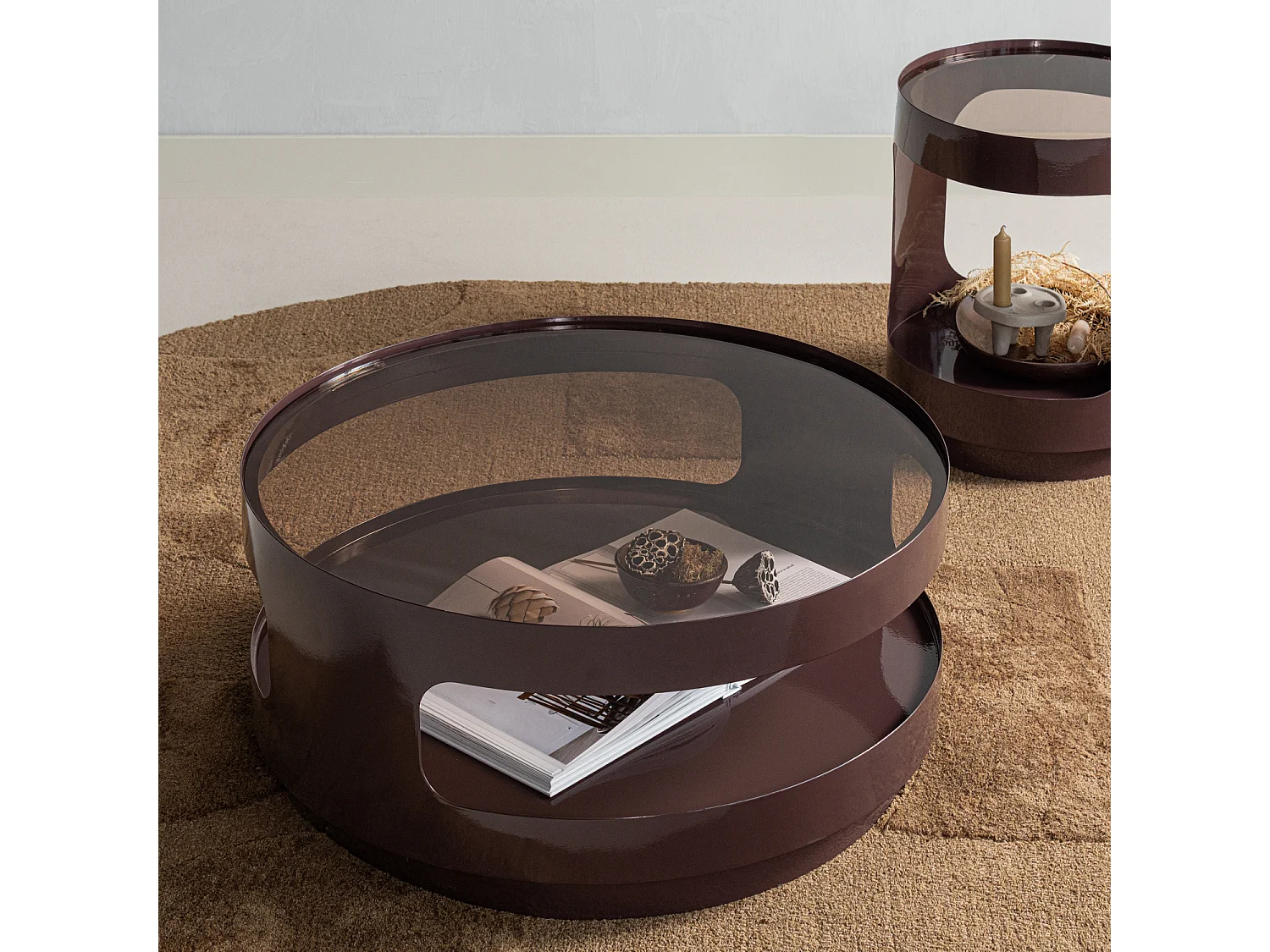 Table basse en métal/verre SERO