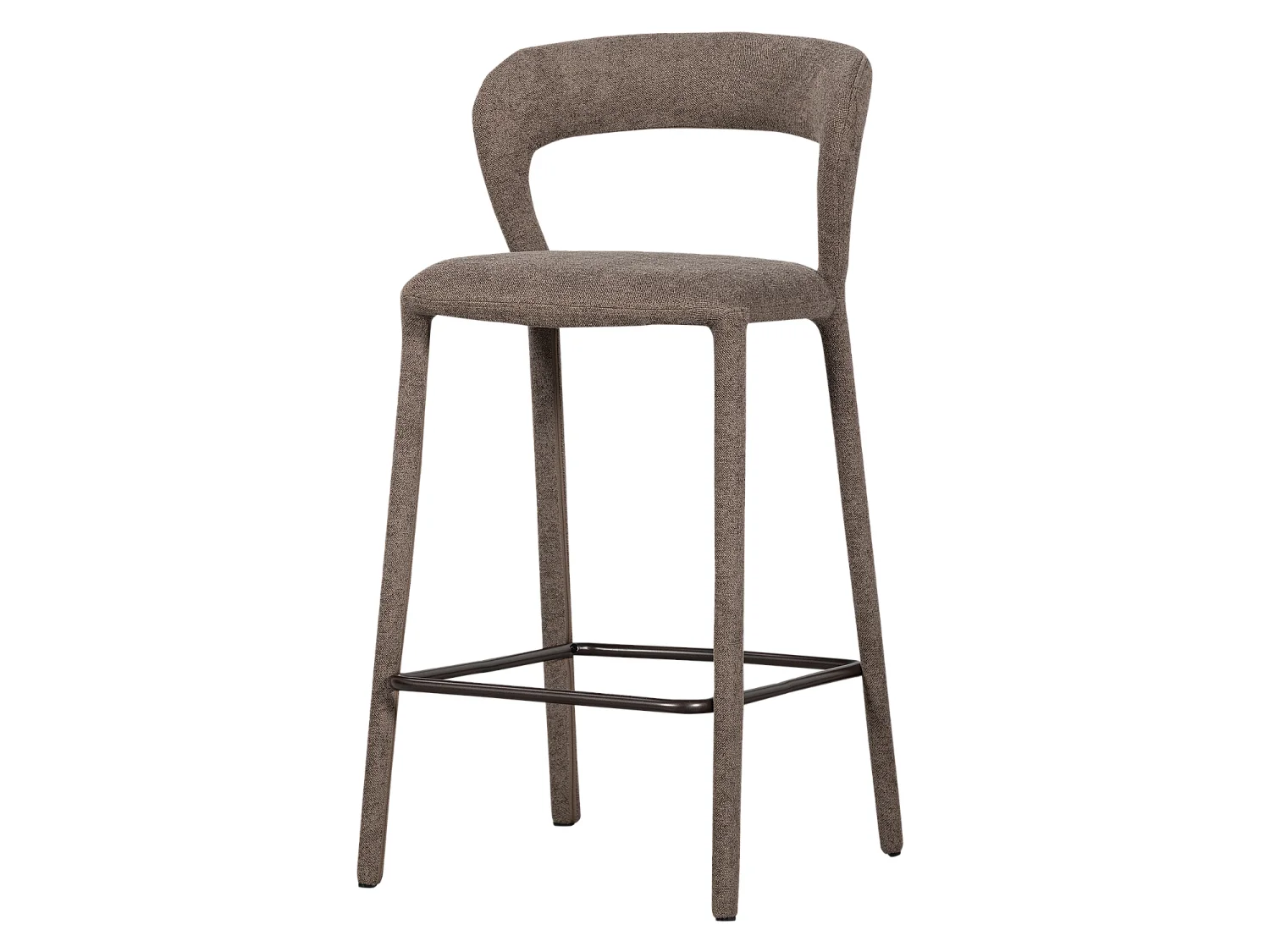 Chaise de bar en tissu NOBLE