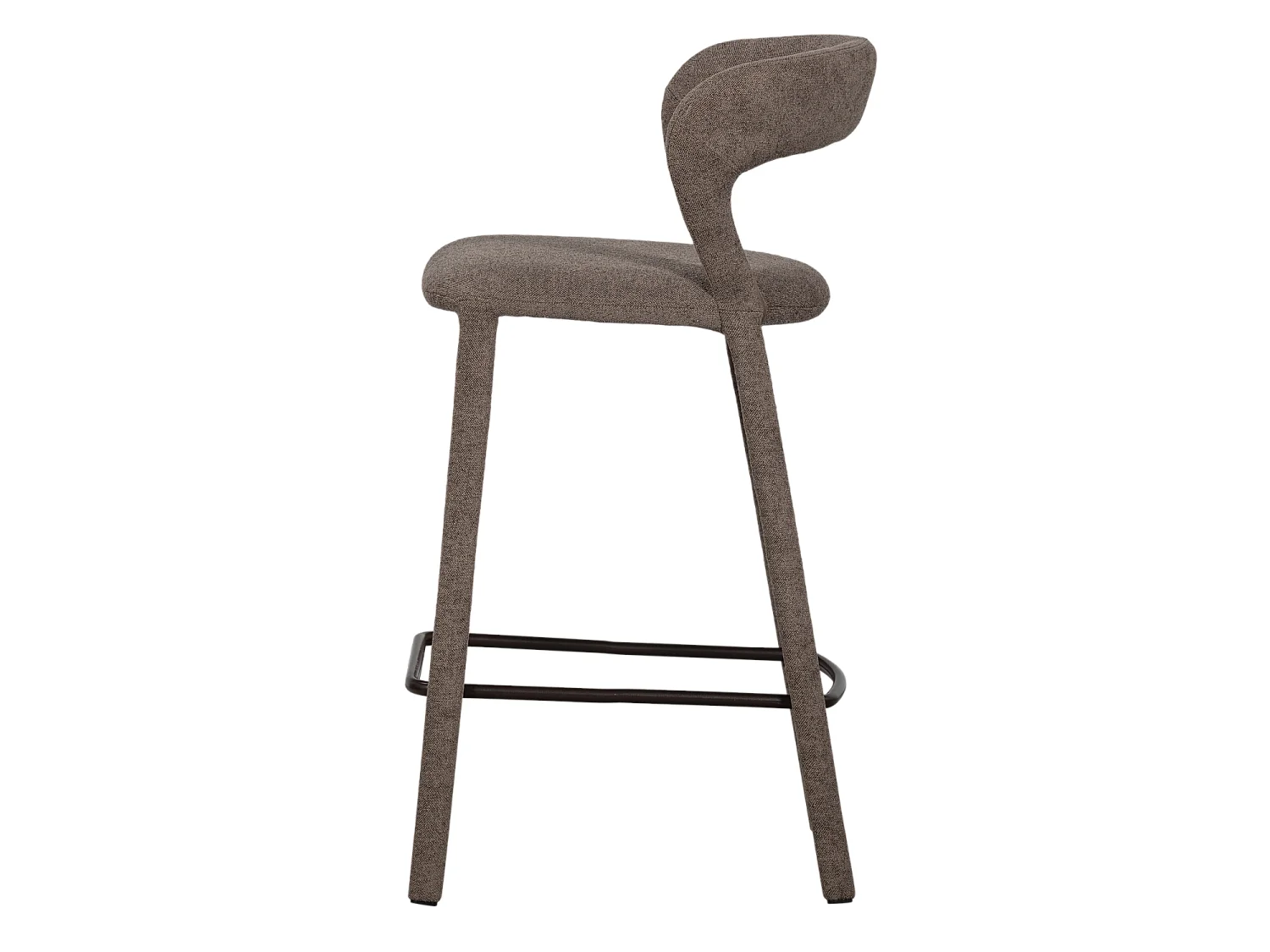 Chaise de bar en tissu NOBLE