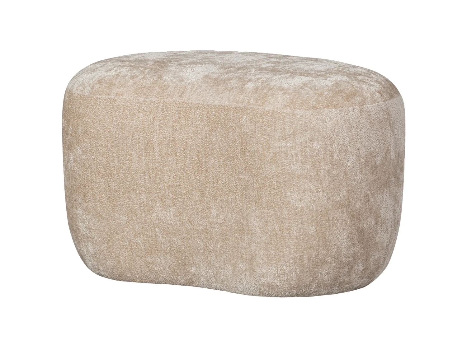 Pouf organique en tissu chenille POPULAR