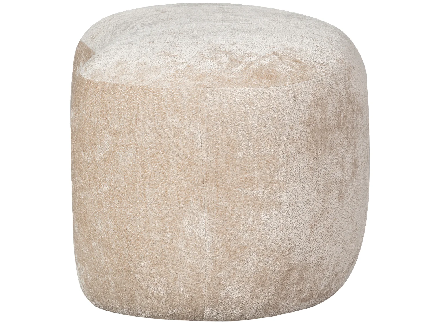 Pouf organique en tissu chenille POPULAR