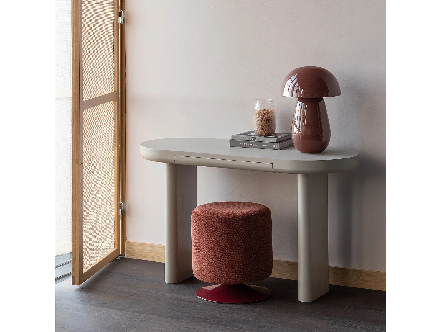 Pouf pivotante en bouclé ISLEN
