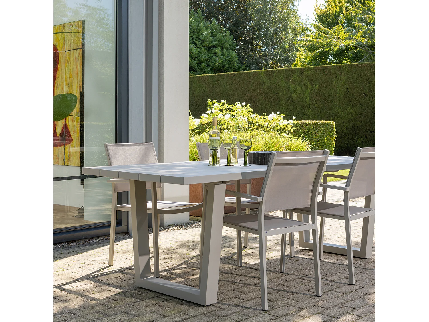 Table de jardin en aluminium 6 personnes BEAR