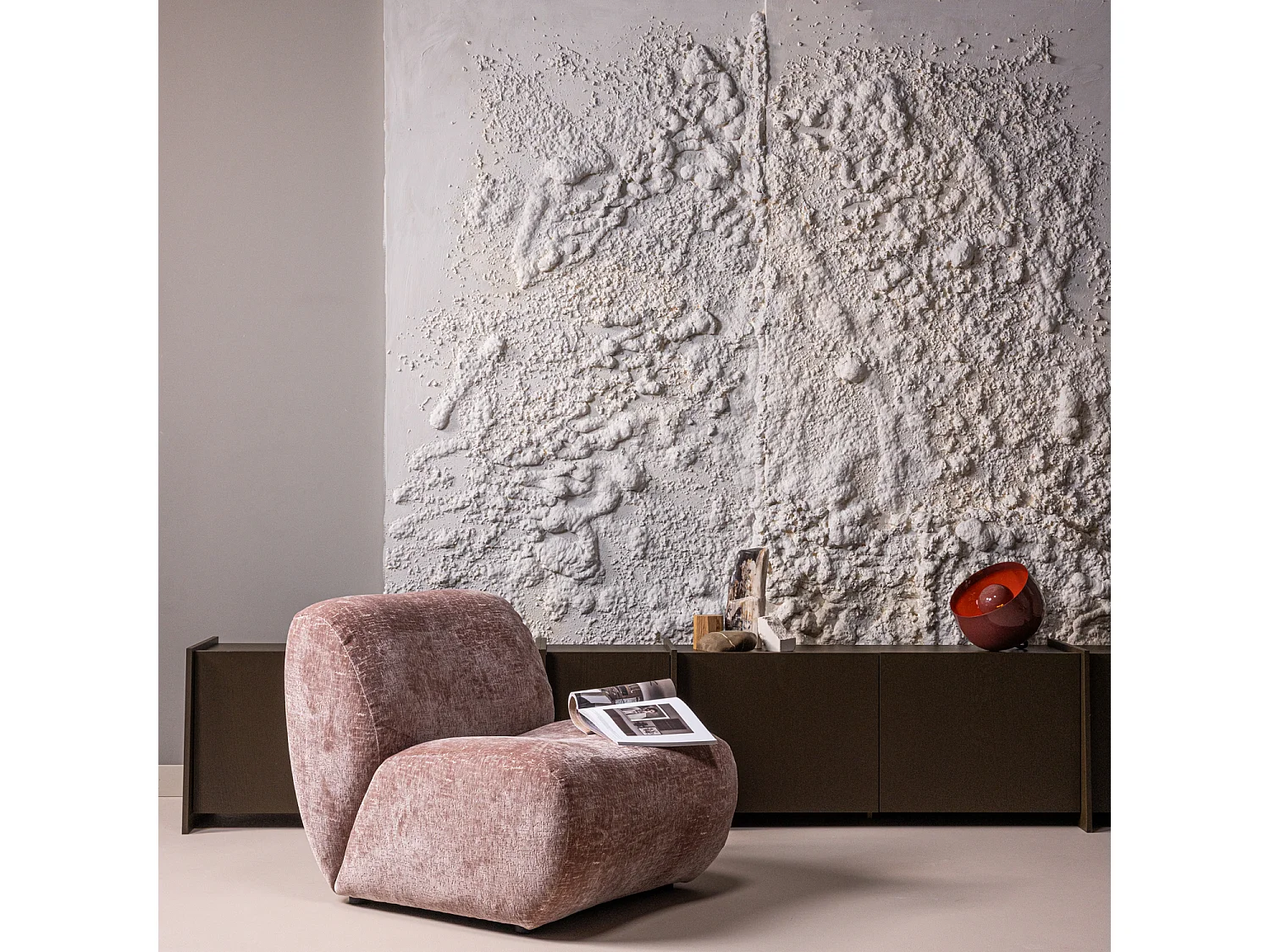 Fauteuil en velours NOMU