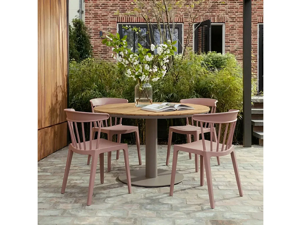 Table de jardin en bois et aluminium VELA