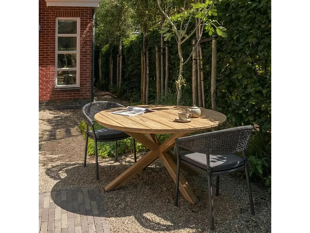 Table de jardin en bois d’acacia 4 personnes KIRO