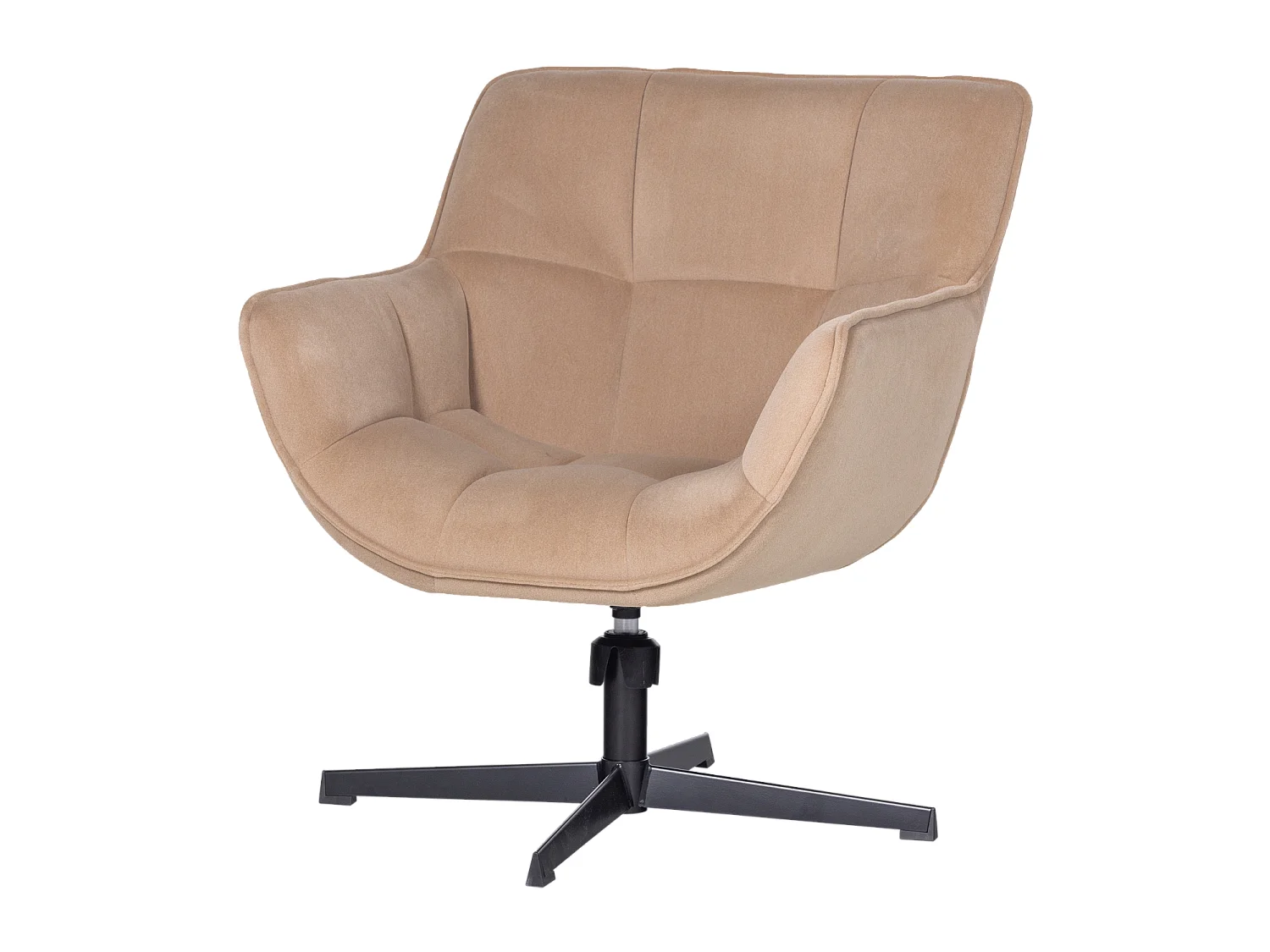 Fauteuil pivotante en velours WIBO