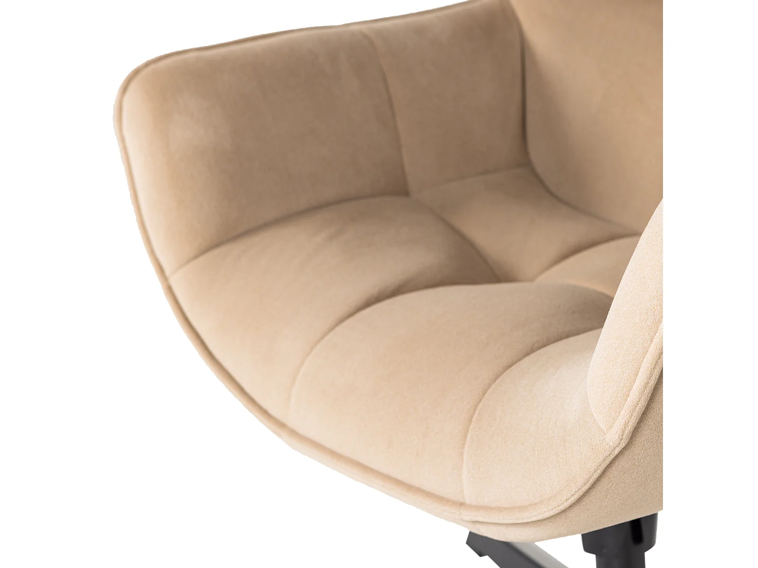 Fauteuil pivotante en velours WIBO
