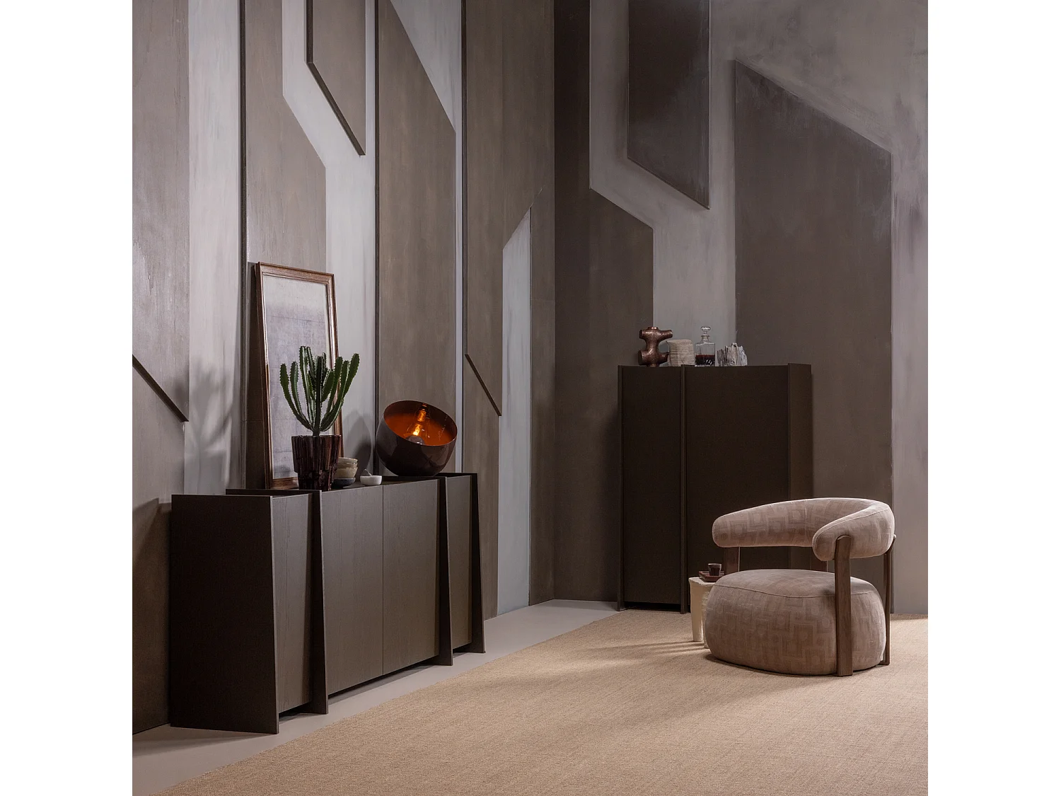 Fauteuil en tissu structuré FOON